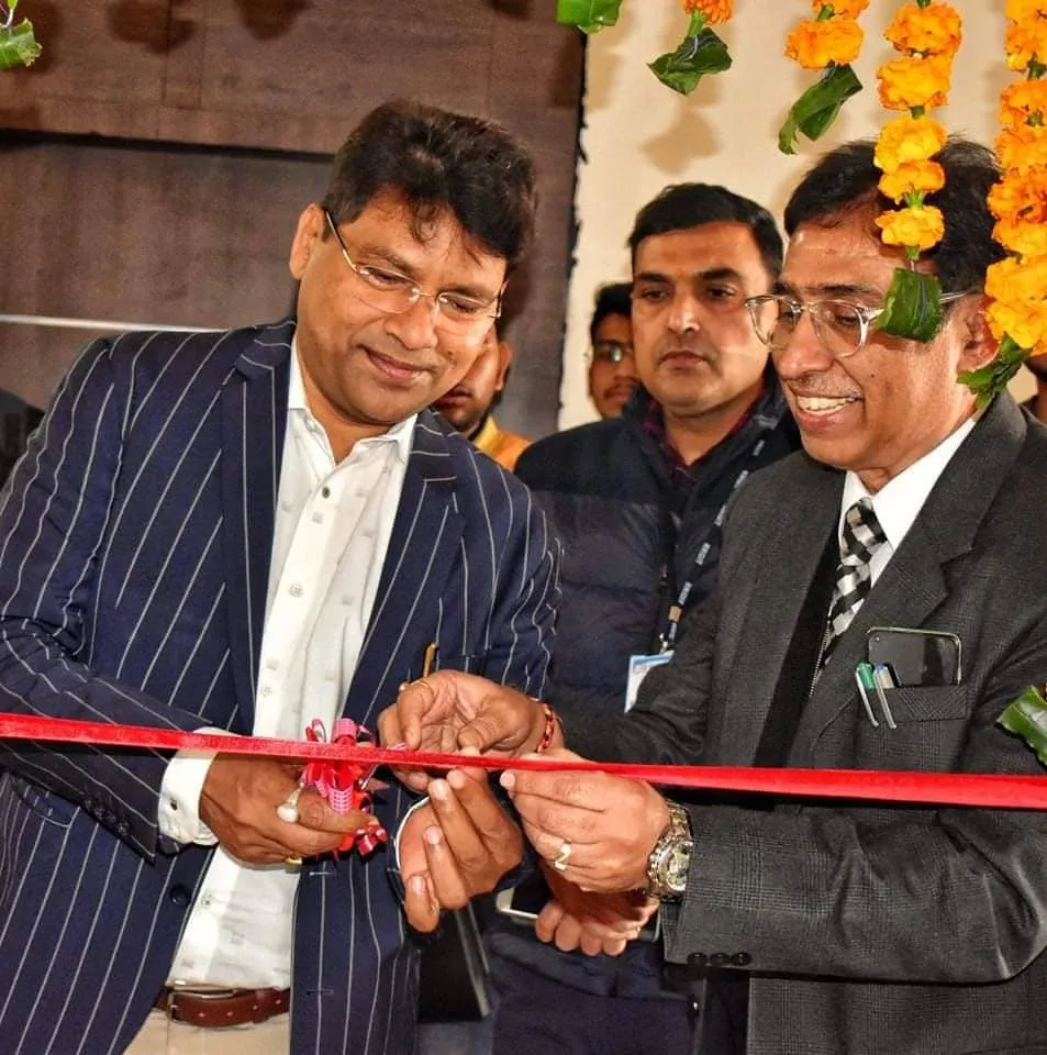 Softpro India managers with RKGIT Director Dr. B. C Sharma at the lab ribbon cutting