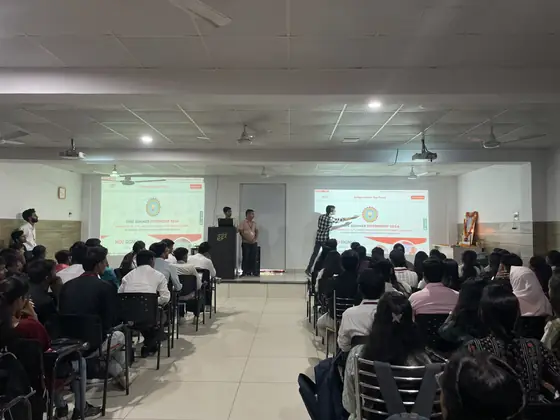 A hall session running under Summer Internship 2024 banners