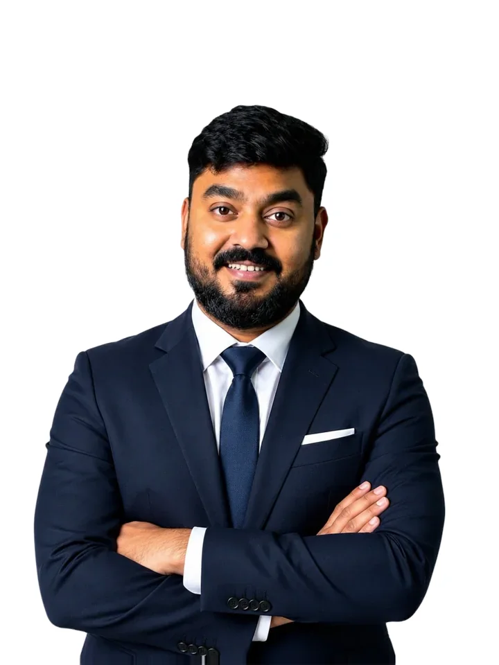 Studio portrait of Arjit Verma.